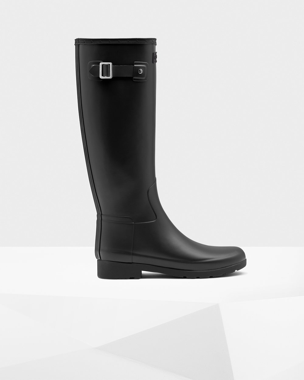 Women Hunter Refined Slim Fit | Tall Rain Boots Black | NZ-81643-PBRG